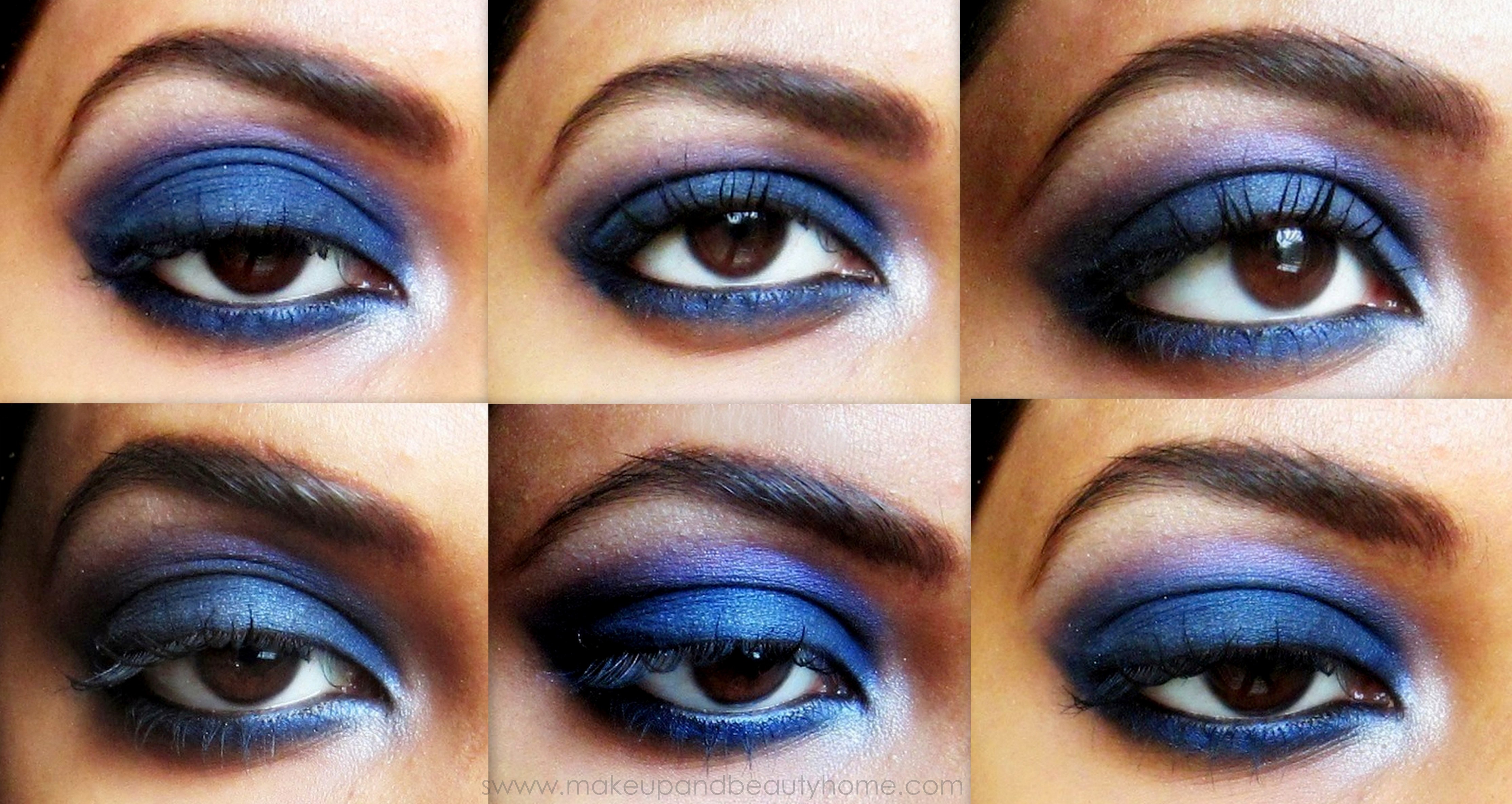 intense blue smokey eye makeup