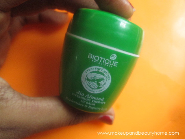 biotique bio almond overnight lip balm review