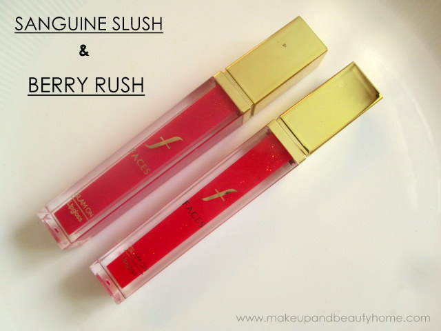 faces glam on lip gloss sanguine slush and berry rush review