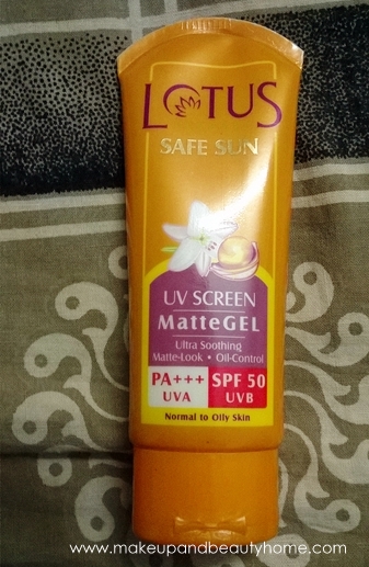 lotus matte sunscreen gel review