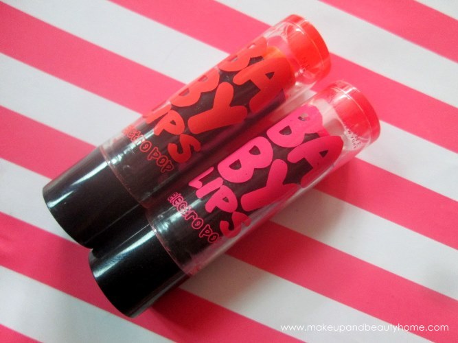 maybelline baby lips electro pop pink shock and oh orange