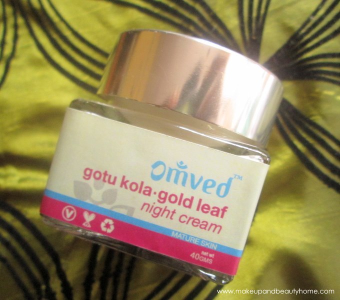 omved gotu kola gold leaf night cream review