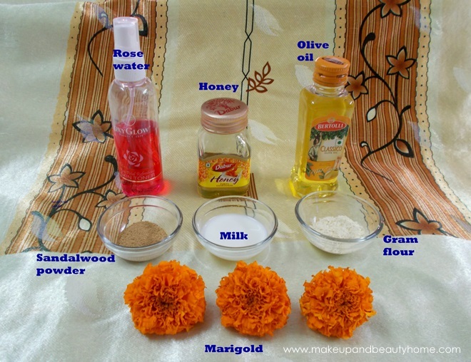 diy marigold face pack