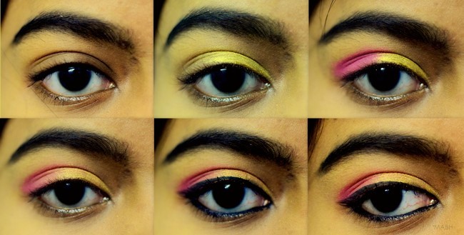 pink gold eye makeup tutorial