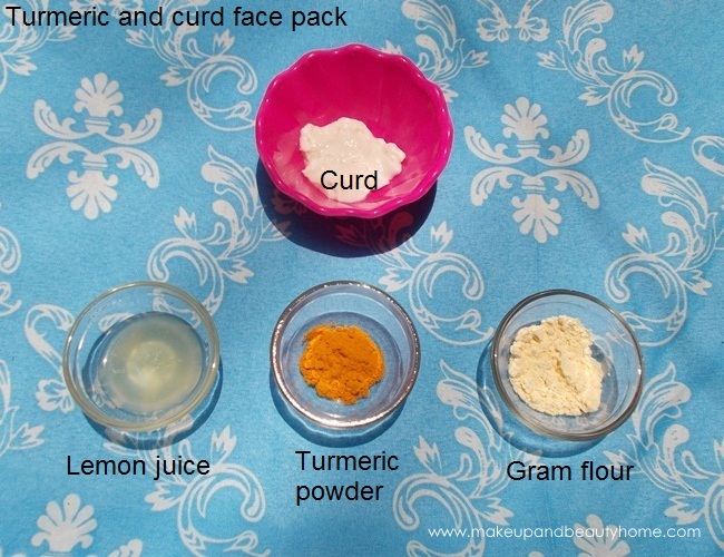 turmeric curd face pack
