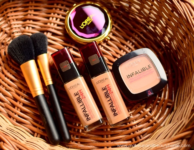 loreal paris infallible reno liquid foundation and press powder