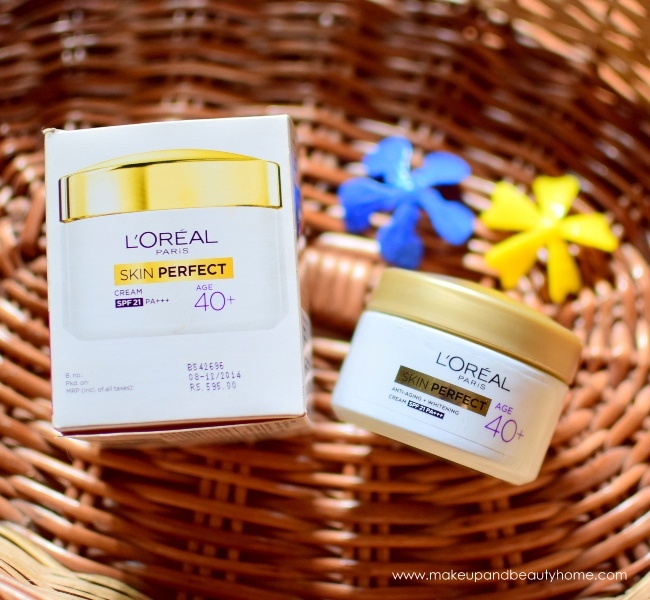 loreal paris skin perfect 40+ whitening cream review