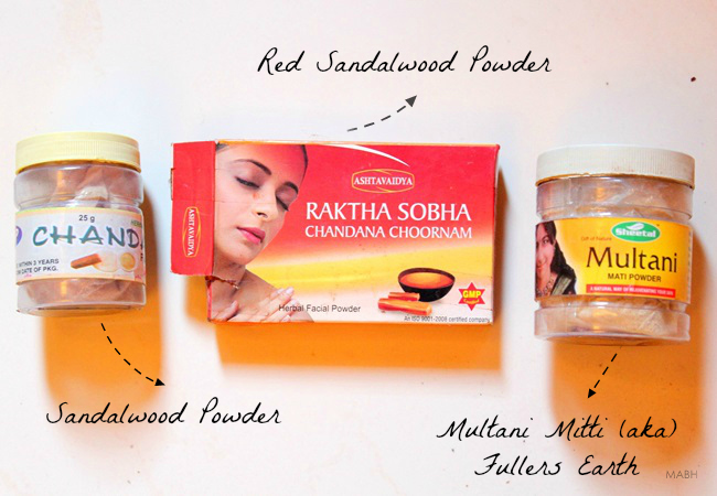sandalwood, red sandalwood, multani mitti
