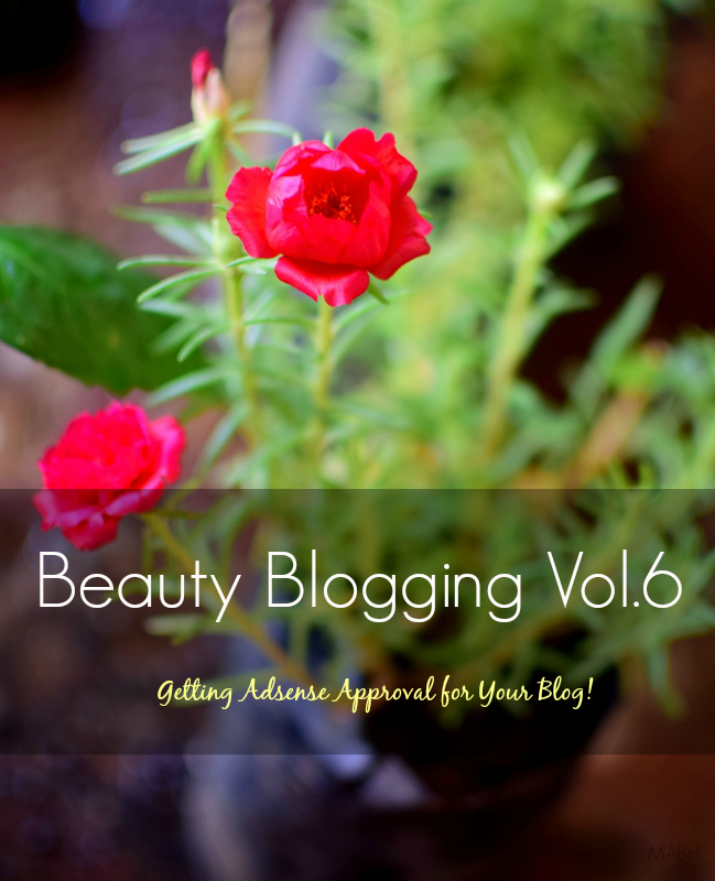 getting adsense approval for beauty blog